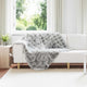 Vidaxl neppels konijnenbont deken olite grijs 130 x 150 cm polyester
