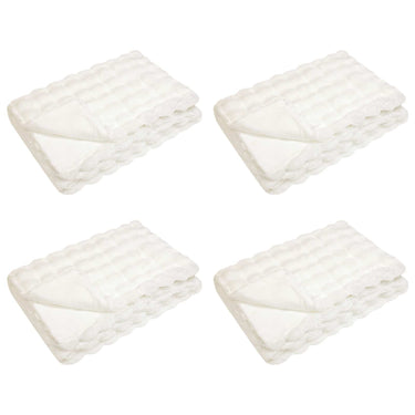 Vidaxl neppels konijnenbont deken olite 4 pcs wit 240 x 270 cm