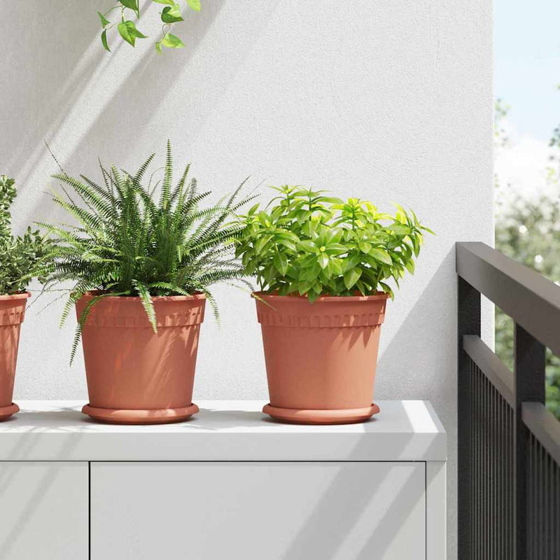 Load image into Gallery viewer, Vidaxl ronde bloempot 6 pcs baksteenrood ø 19 x 16 cm kunststof
