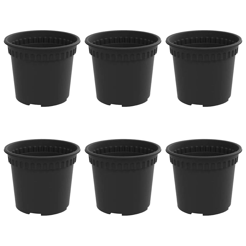 Load image into Gallery viewer, Vidaxl ronde bloempot 6 pcs zwart ø 12,5 x 10 cm kunststof
