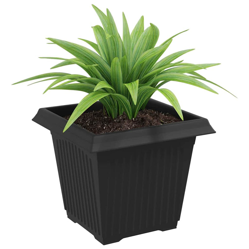 Load image into Gallery viewer, Vidaxl vierkante bloempot 6 pcs zwart 20 x 20 x 16 cm kunststof
