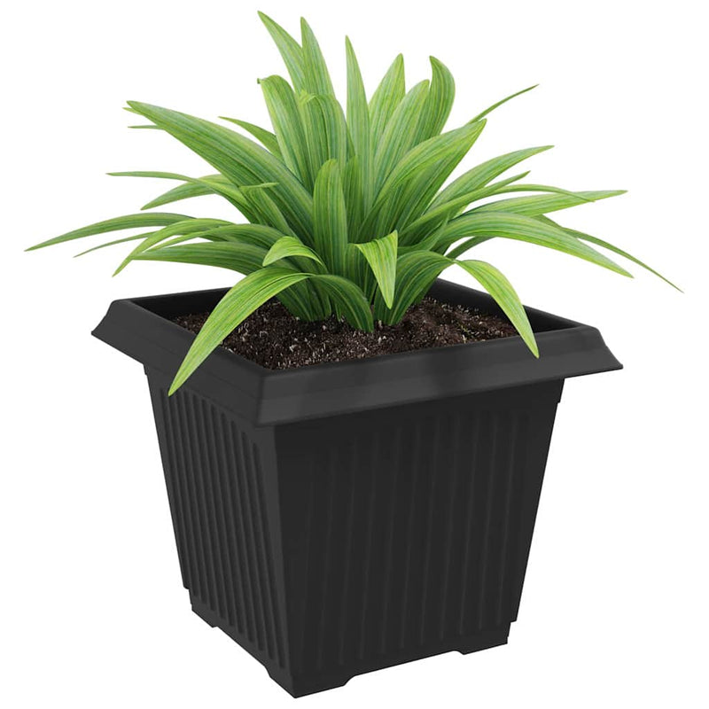Load image into Gallery viewer, Vidaxl vierkante bloempot 24 pcs zwart 33 x 33 x 26 cm kunststof
