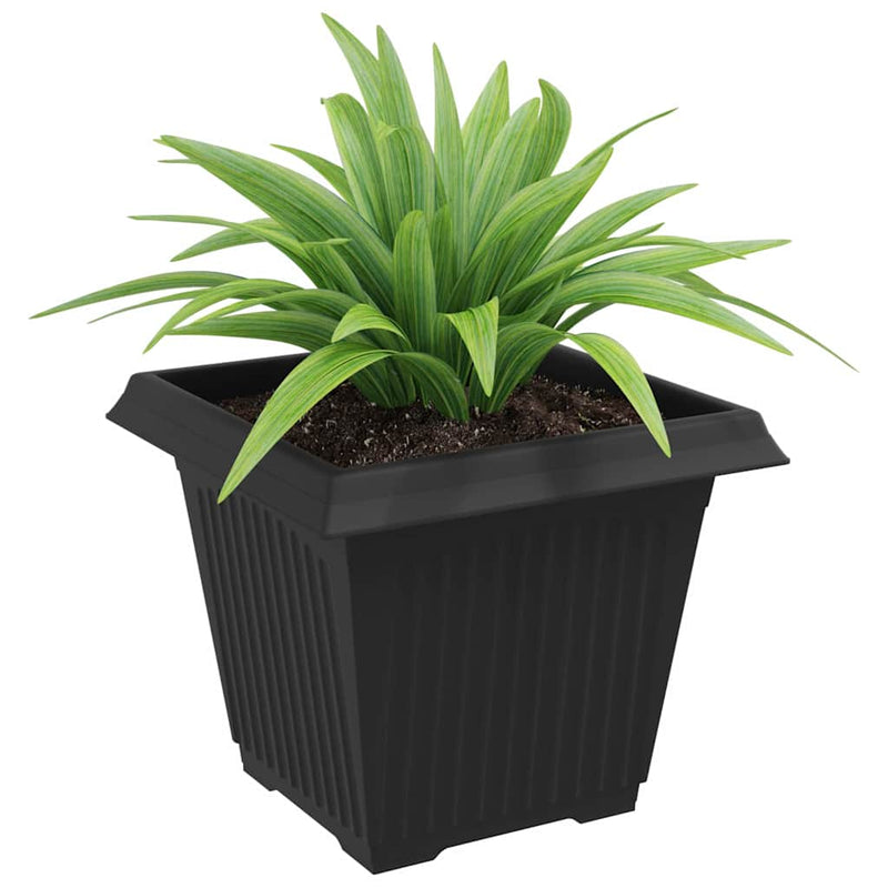 Load image into Gallery viewer, Vidaxl vierkante bloempot 24 pcs zwart 38 x 38 x 30 cm kunststof
