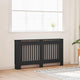 Vidaxl radiatorafdekking 2 pcs zwart 152 x 19 x 81,5cm bewerkt hout