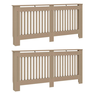 Vidaxl radiatorafdekking 2 pcs bruin 172 x 19 x 81,5 cm bewerkt hout