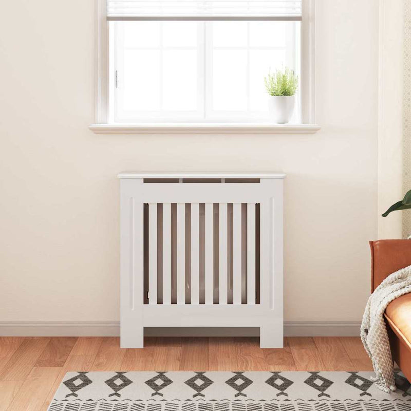 Load image into Gallery viewer, Vidaxl radiatorafdekking 2 pcs wit 78 x 19 x 81,5cm bewerkt hout
