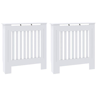 Vidaxl radiatorafdekking 2 pcs wit 78 x 19 x 81,5cm bewerkt hout