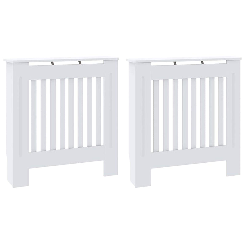Load image into Gallery viewer, Vidaxl radiatorafdekking 2 pcs wit 78 x 19 x 81,5cm bewerkt hout
