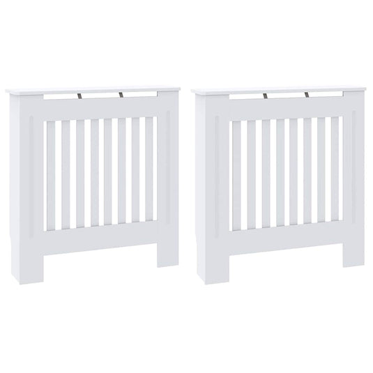 Vidaxl radiatorafdekking 2 pcs wit 78 x 19 x 81,5cm bewerkt hout