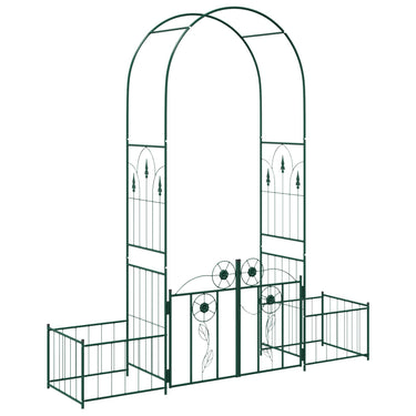 Vidaxl tuin boog met slot groen 203 x 50 x 218 cm