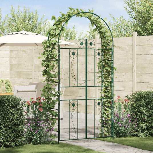 Vidaxl tuin boog effen groen 115 x 37 x 226 cm