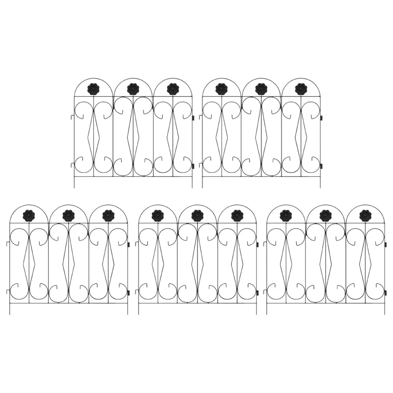 Load image into Gallery viewer, Vidaxl tuinhek latwerk zwart 305,5 x 55,5 x 0,3 cm
