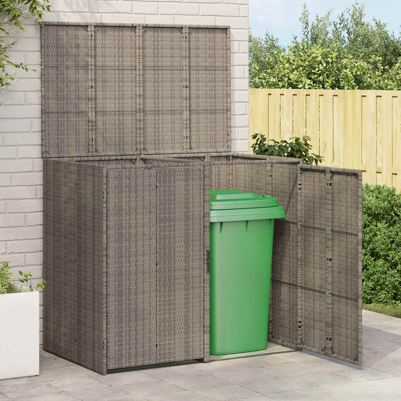 Load image into Gallery viewer, Vidaxl afvalbak box 2 pcs grijs 65 x 80 x 115 cm polyetheen
