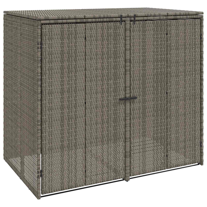 Load image into Gallery viewer, Vidaxl afvalbak box 2 pcs grijs 65 x 80 x 115 cm polyetheen
