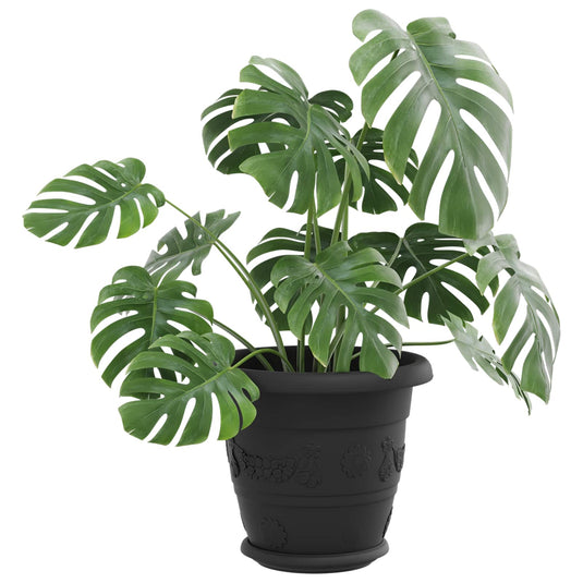 Vidaxl plantenpotten 6 pcs zwart ø 26 x 21.5 cm kunststof