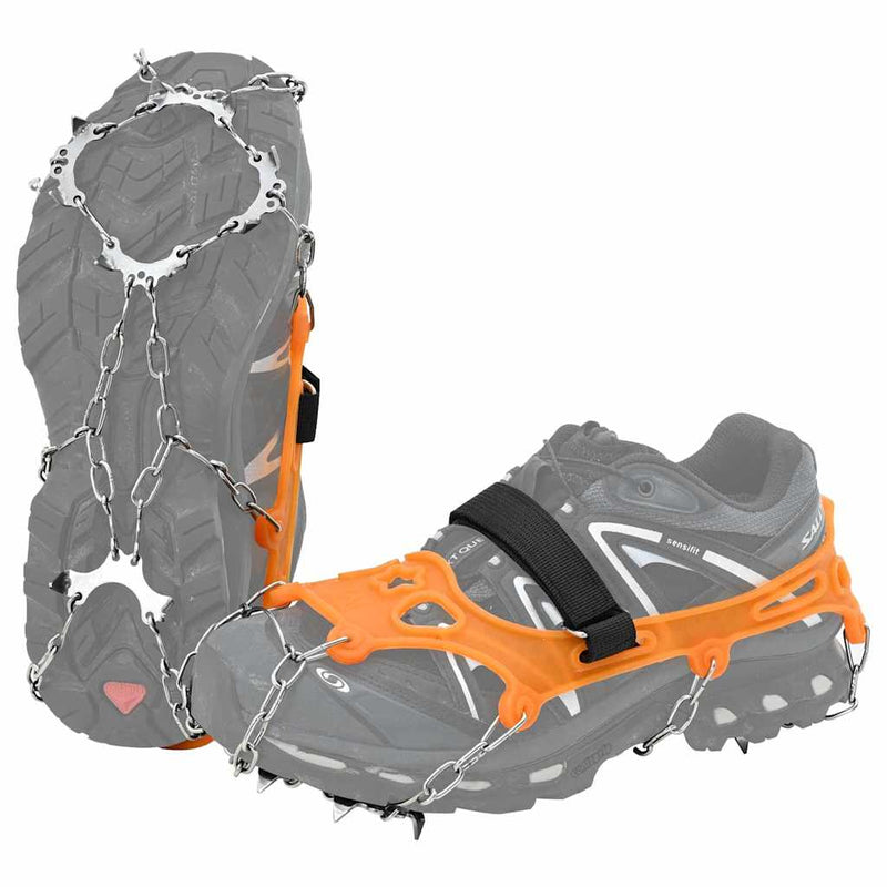 Load image into Gallery viewer, Vidaxl ijs-klemmen voor schoenen met 10 spikes oranje s
