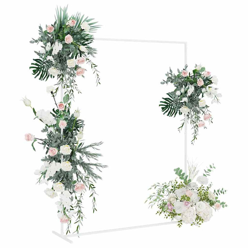 Load image into Gallery viewer, Vidaxl trouwrand wit 150 x 49,5 x 200 cm staal
