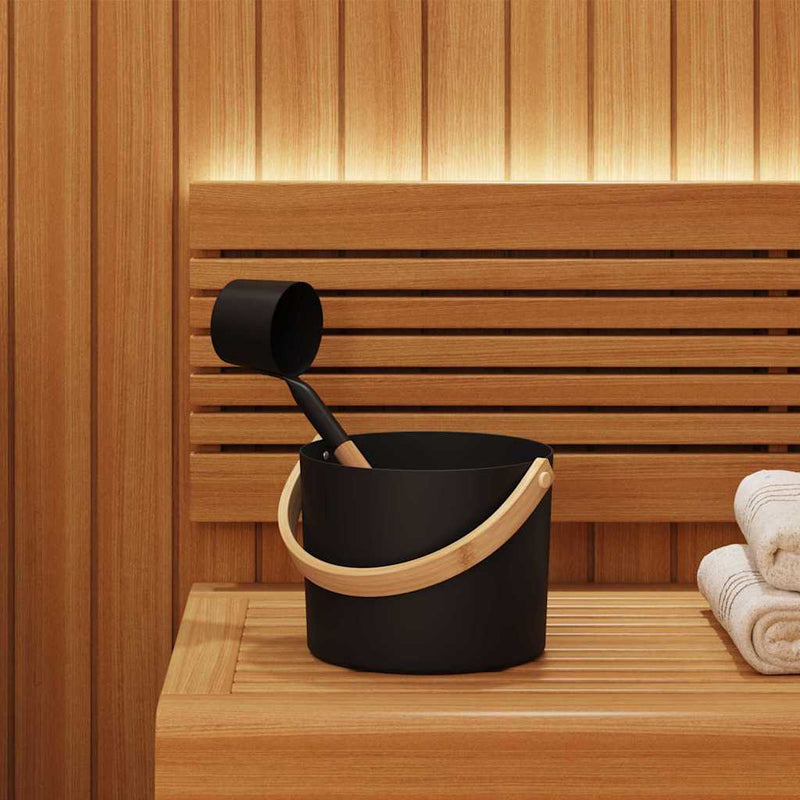 Load image into Gallery viewer, Vidaxl sauna accessoire set 2 pcs zwart
