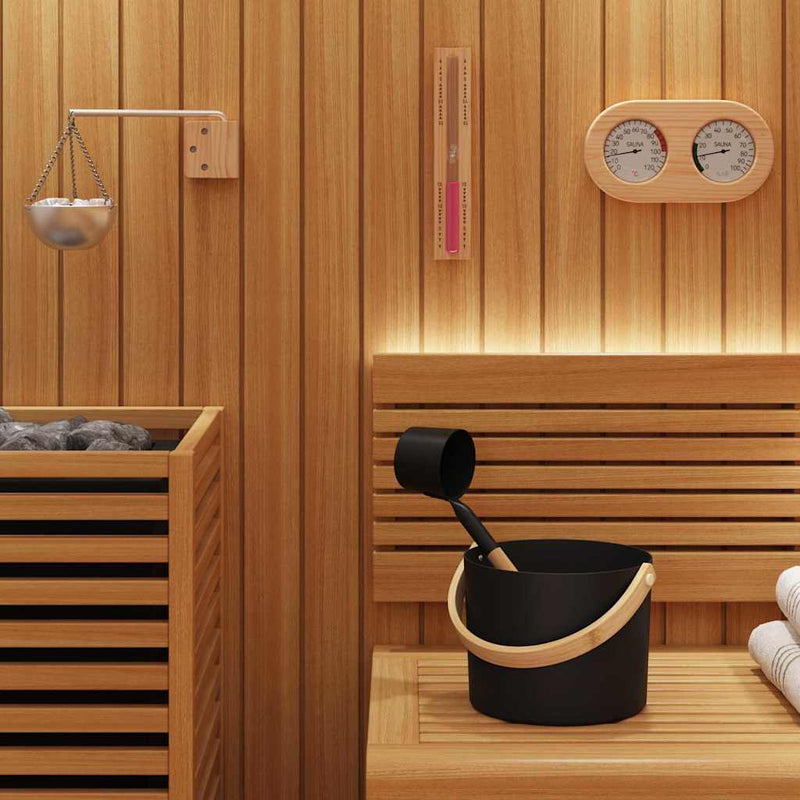 Load image into Gallery viewer, Vidaxl sauna accessoire set 5 pcs zwart
