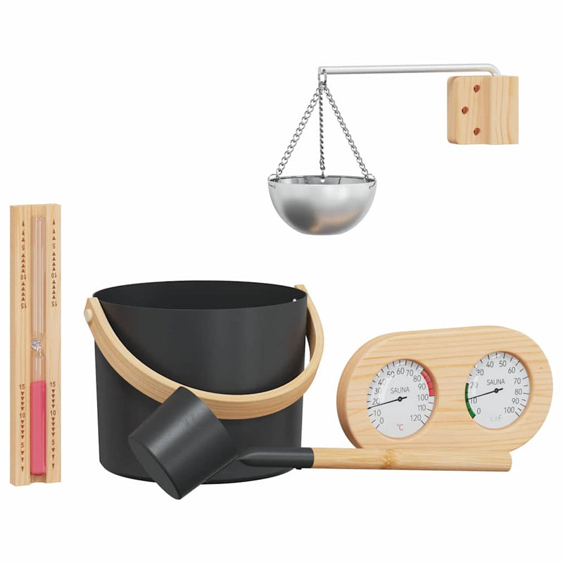 Load image into Gallery viewer, Vidaxl sauna accessoire set 5 pcs zwart
