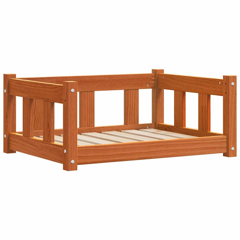 Load image into Gallery viewer, Vidaxl hondenbed wasbruin 65,5 x 50 x 28 cm massief grenenhout

