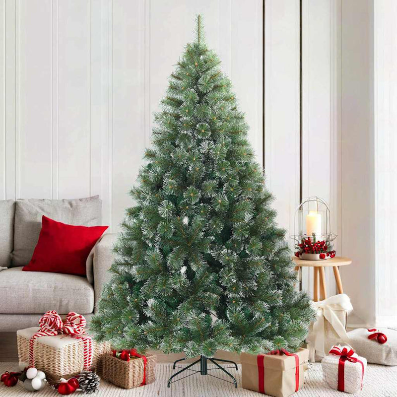 Load image into Gallery viewer, Vidaxl kunst kerstboom met geveerde takken, sneeuw bedekt groen 180 cm
