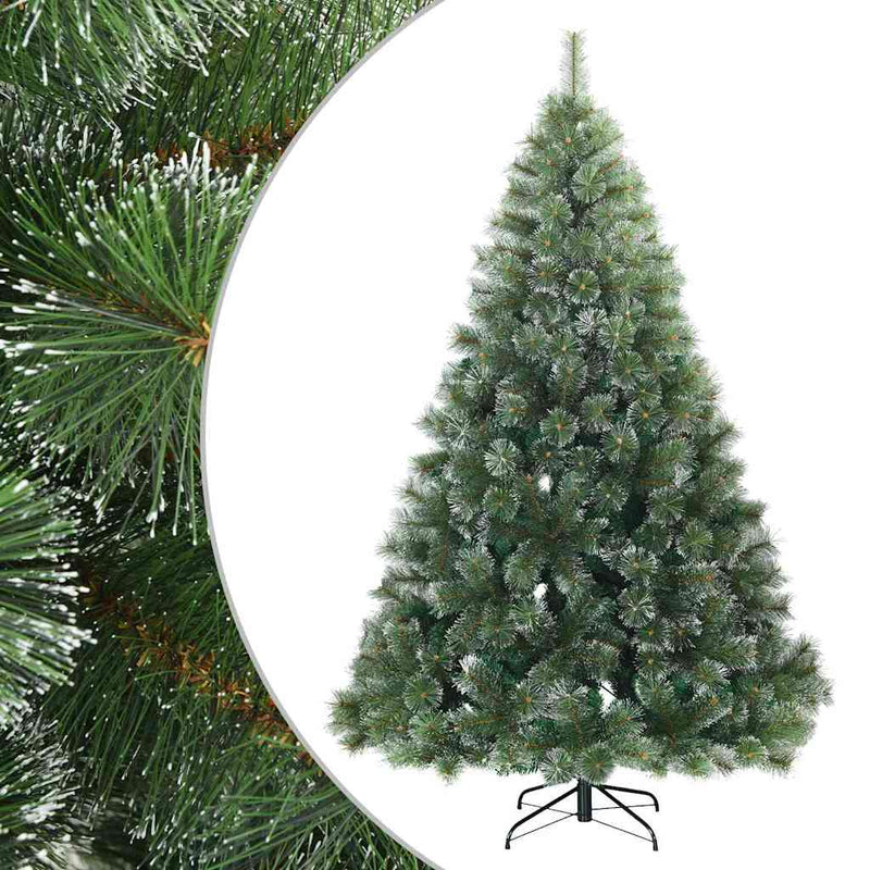 Load image into Gallery viewer, Vidaxl kunst kerstboom met geveerde takken, sneeuw bedekt groen 210 cm
