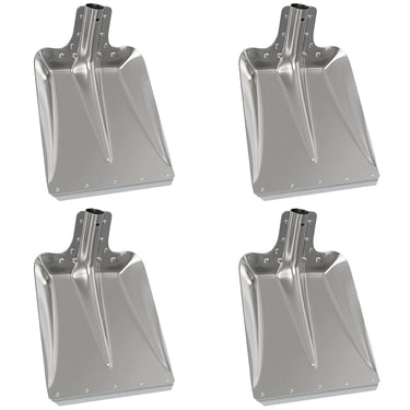 Vidaxl schep hoofd 4 pcs zilver 43 x 32,5 cm aluminium
