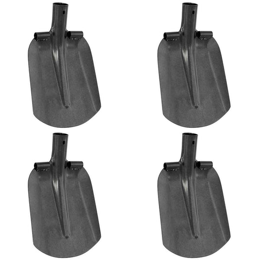Vidaxl schep hoofd 4 pcs zilver 33 x 21 cm gepoedercoat staal