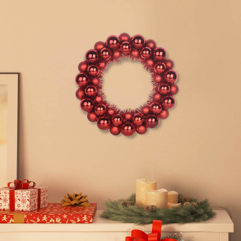Load image into Gallery viewer, Vidaxl kerstbal kransen 2 pcs rood 33 x 33 x 7 cm polystyreen
