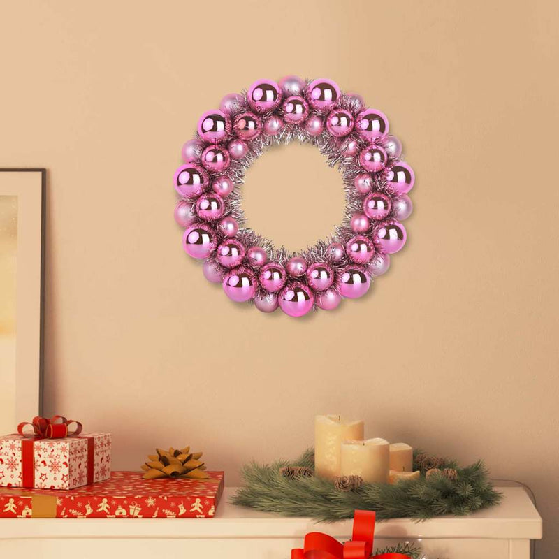 Load image into Gallery viewer, Vidaxl kerstbal kransen 2 pcs roze 33 x 33 x 7 cm polystyreen

