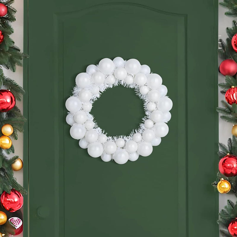 Load image into Gallery viewer, Vidaxl kerstbal kransen 2 pcs wit 33 x 33 x 7 cm polystyreen
