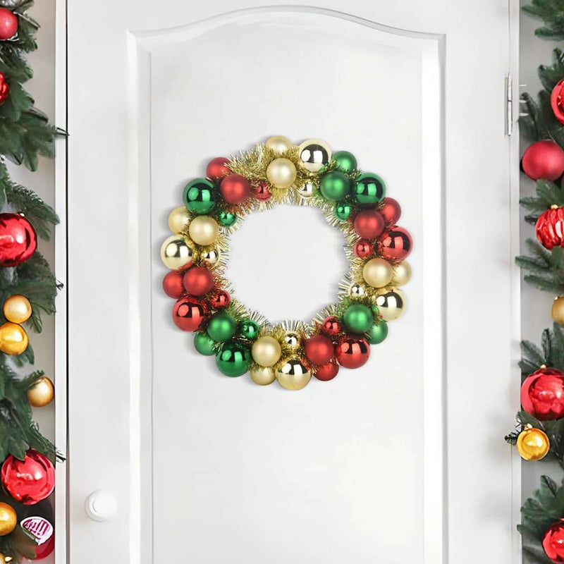 Load image into Gallery viewer, Vidaxl kerstbal kransen 2 pcs multikleur 33 x 33 x 7 cm polystyreen
