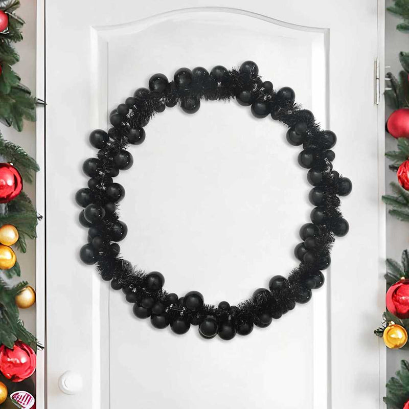 Load image into Gallery viewer, Vidaxl kerstbal guirlande zwart 186 cm polystyreen
