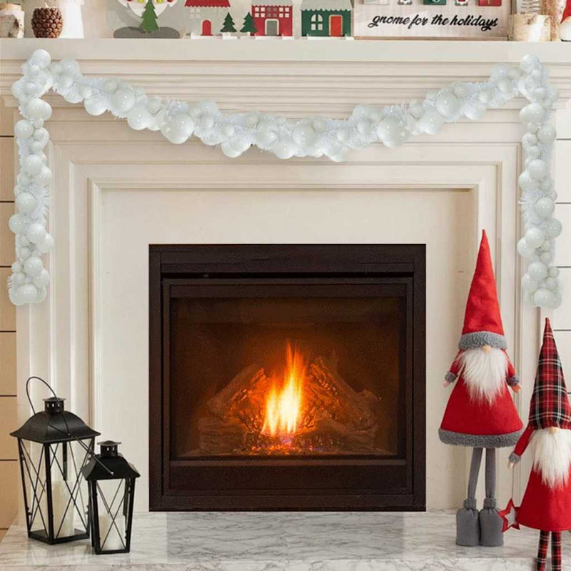Load image into Gallery viewer, Vidaxl kerstbal guirlande wit 186 cm polystyreen
