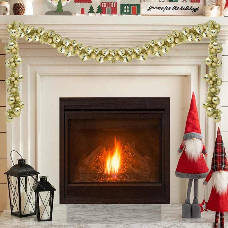 Load image into Gallery viewer, Vidaxl kerstbal guirlande goud 186 cm polystyreen
