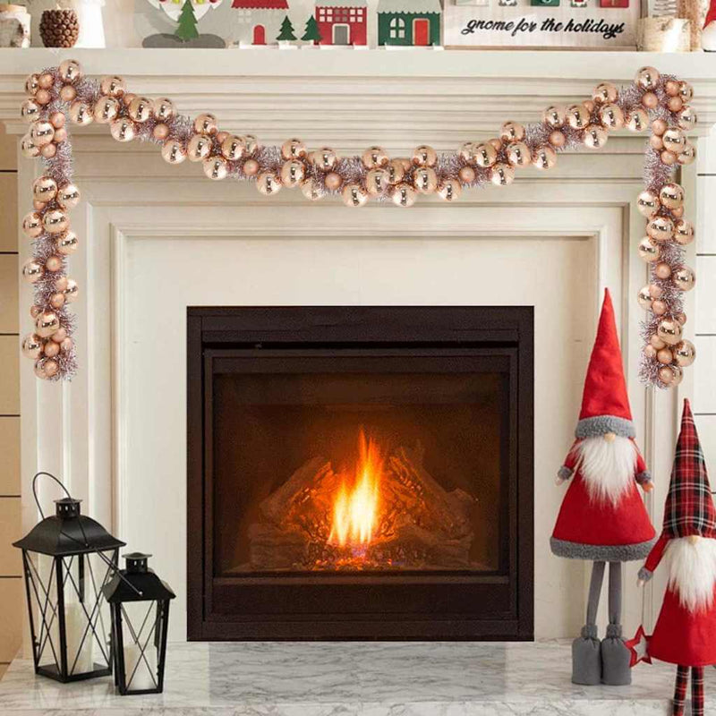 Load image into Gallery viewer, Vidaxl kerstbal guirlande rose gold 186 cm polystyreen
