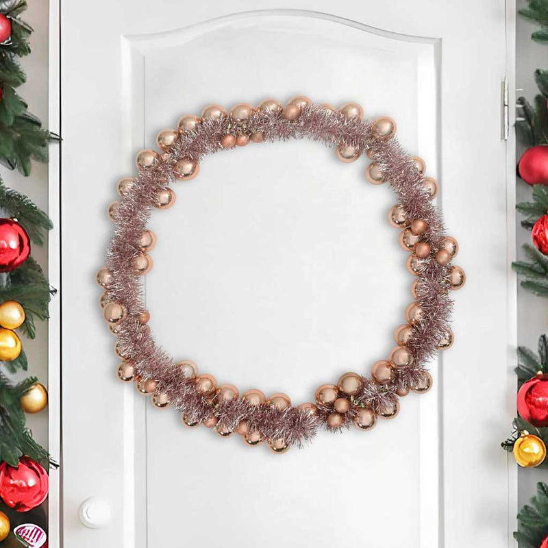 Load image into Gallery viewer, Vidaxl kerstbal guirlande rose gold 186 cm polystyreen
