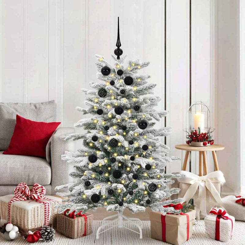 Load image into Gallery viewer, Vidaxl kerstbal set met 150 led 61 pcs zwart kunststof
