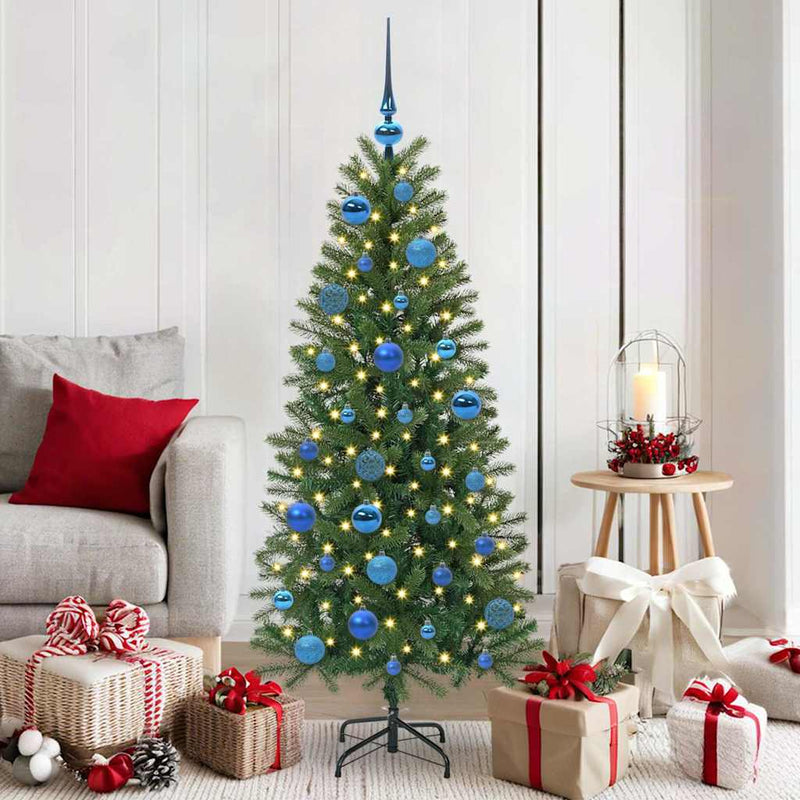 Load image into Gallery viewer, Vidaxl kerstbal set met 150 led 61 pcs blauw kunststof
