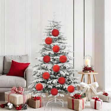 Vidaxl kerstbalset xl 9 pcs rood kunststof