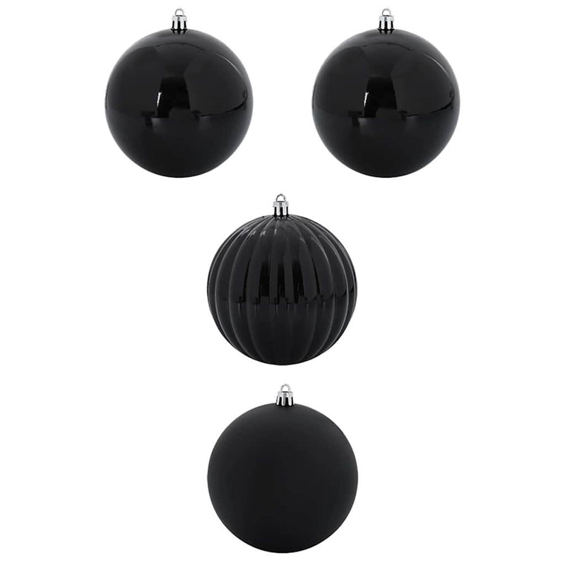 Load image into Gallery viewer, Vidaxl kerstbalset xxl 4 pcs zwart kunststof
