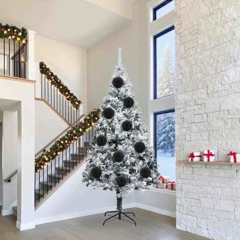 Load image into Gallery viewer, Vidaxl kerstbal set xxl 3 pcs zwart kunststof
