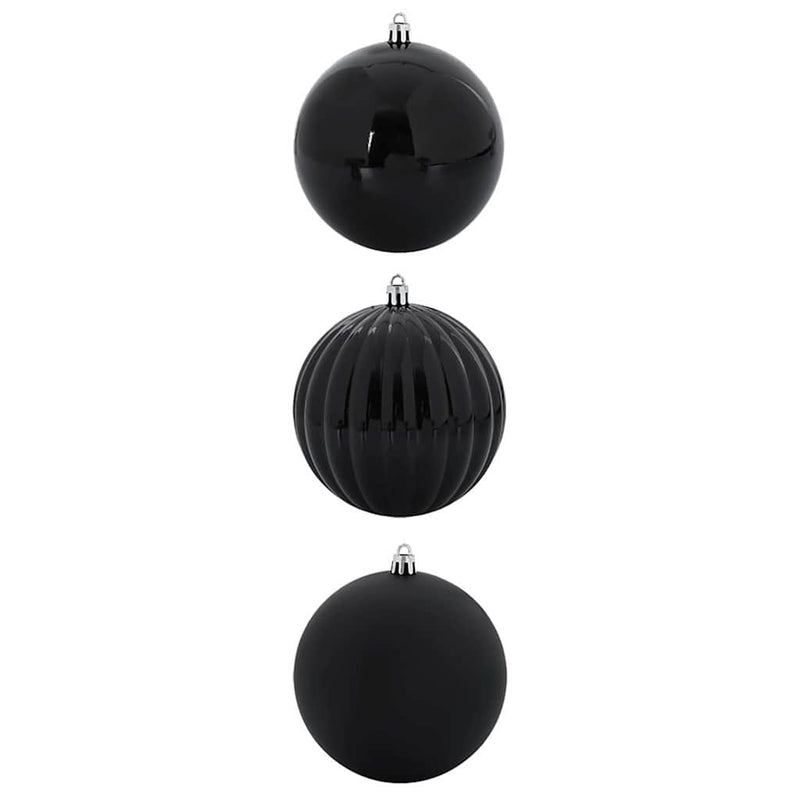 Load image into Gallery viewer, Vidaxl kerstbal set xxl 3 pcs zwart kunststof
