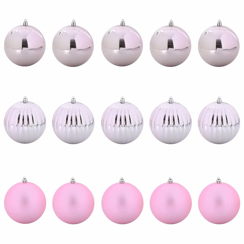 Load image into Gallery viewer, Vidaxl kerstbalset xl 15 pcs roze kunststof
