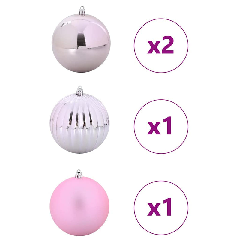 Load image into Gallery viewer, Vidaxl kerstbal set xxl 4 pcs roze kunststof
