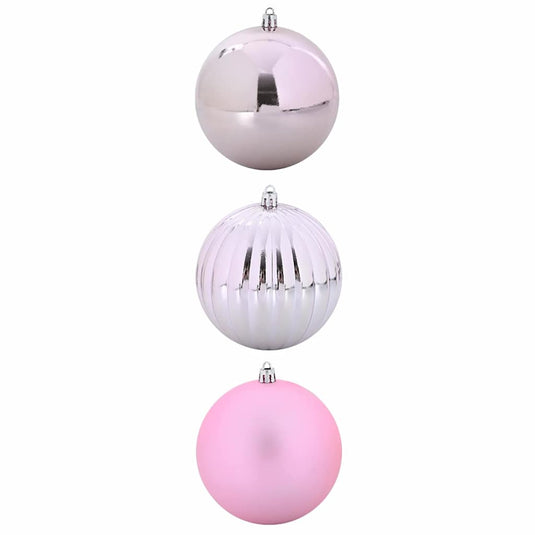 Vidaxl kerstbal set xxl 3 pcs roze kunststof