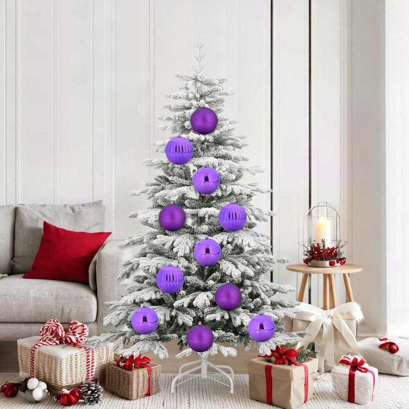 Load image into Gallery viewer, Vidaxl kerstbalset xl 9 pcs lila kunststof
