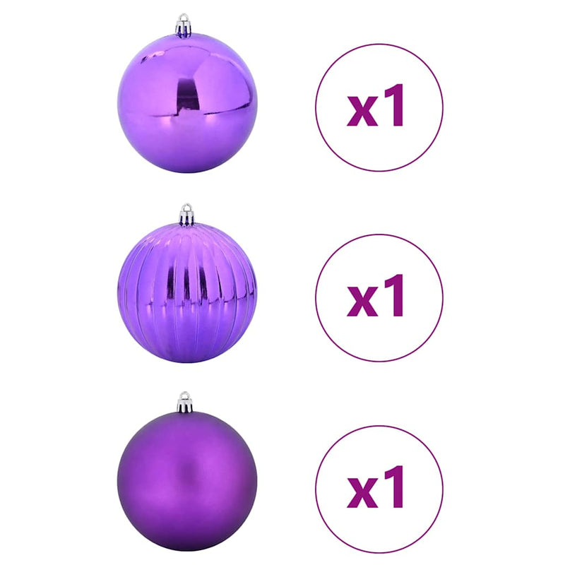 Load image into Gallery viewer, Vidaxl kerstbal set xxl 3 pcs lila kunststof

