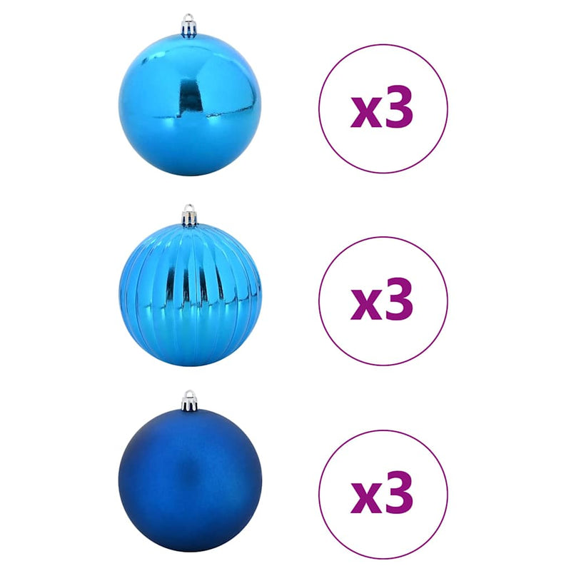 Load image into Gallery viewer, Vidaxl kerstbalset xl 9 pcs blauw kunststof
